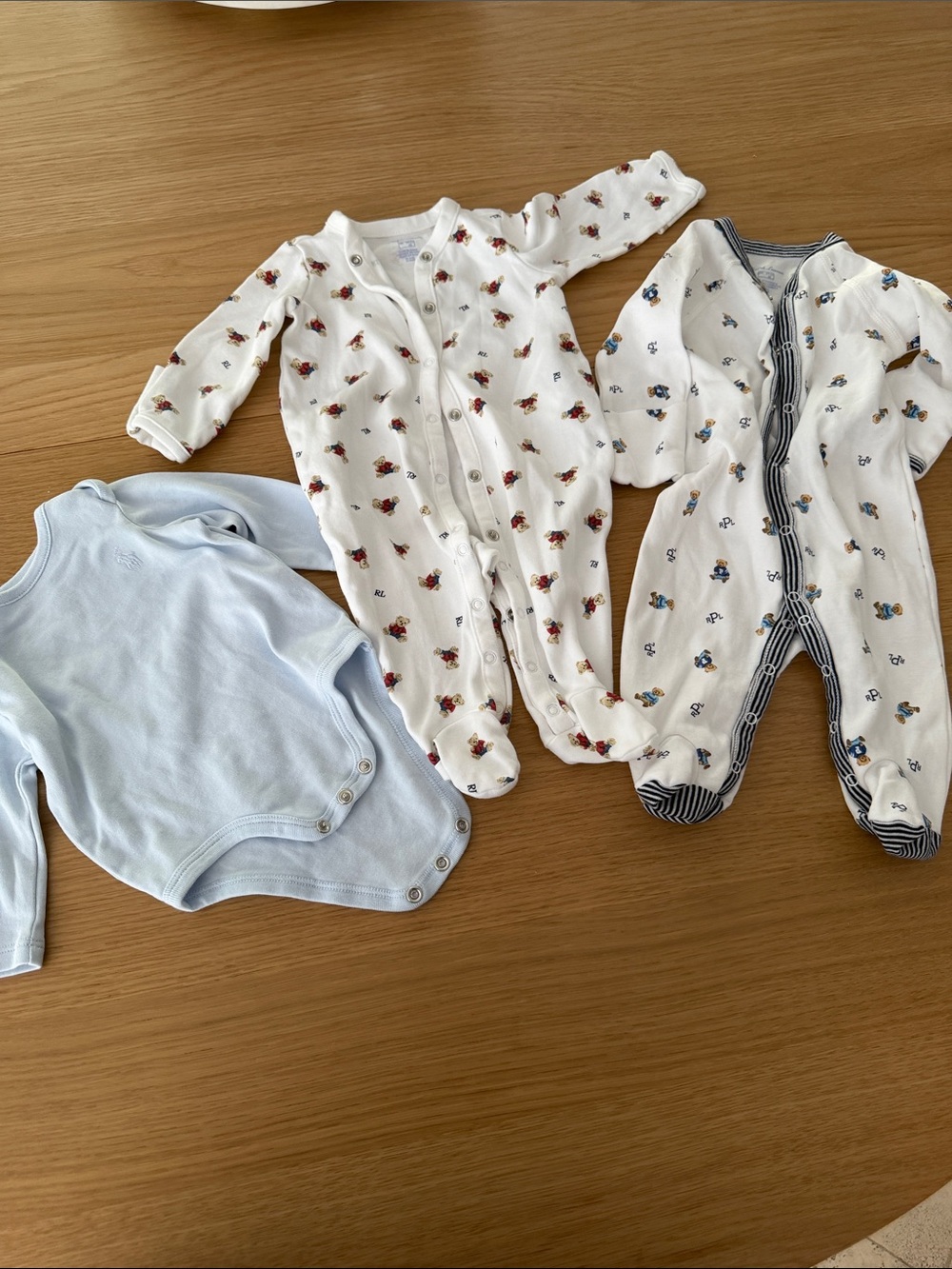 3 Ralph Lauren onesies (1 newborn 2 0-3months)